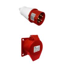Tomada industrial macho e femea 4p + terra 16a 220 - 380 v