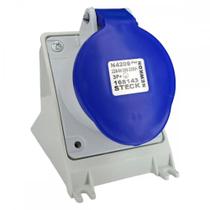 Tomada Industrial Sobrepor Steck Newkon 3 Polos+Terra 200V. A 250V. 32A. Azul - N4209 Tomada Industrial Sobrepor Steck Newkon 3 Polos+Terra 200V. A 250V. 32A. Azul - N4209