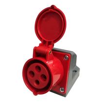 Tomada Industrial Sobrepor Tss-4206 32a 3p+t Soprano Ip44 6h