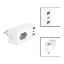 Tomada Inteligente 16A Com Entradas Usb E Usb-C