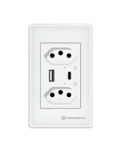 Tomada Inteligente 2 Canais c/USB e USB-C (TP1220B)