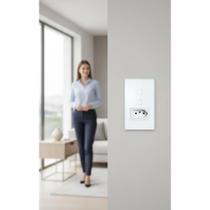 Tomada Inteligente 2 Teclas Wi-Fi Casa Conectada Vidro Branc Tomada Inteligente 2 Teclas Wi-Fi Casa Conectada Vidro Branc