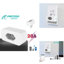 Tomada Inteligente 20 Amperes Wifi Tuya Mede Consumo - Alexa - Jwcom Smart