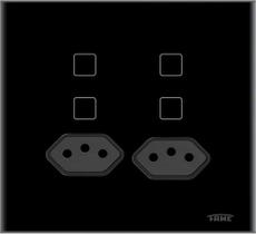 Tomada Inteligente 4 Teclas Touch 2 Tomada 2p+t 10a Wi Preto Tomada Inteligente 4 Teclas Touch 2 Tomada 2p+t 10a Wi Preto