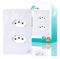 Tomada Inteligente de Embutir Dupla JWCOM App Alexa Tuya 10A