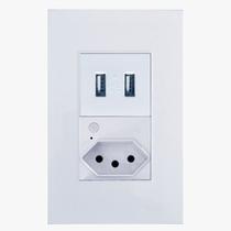 Tomada Inteligente Parede Usb Embutir 16A Interruptor JWCOM Branco