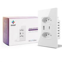 Tomada Inteligente Wi-Fi + Ble Dupla 10A Entrada Usb/Usb-C