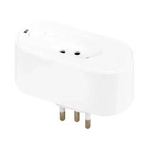 Tomada Inteligente Wi-Fi Padrão Brasil 16A 20A Com Monitor De Energia, Controle Remoto, Compatível