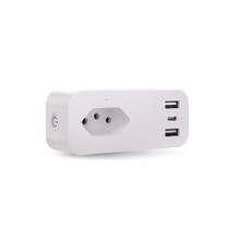 Tomada Inteligente Wifi 10A Velds, com 3 Portas USB, Controle por App e Medidor de Consumo, Bivolt Tomada Inteligente Wifi 10A Velds, com 3 Portas USB, Controle por App e Medidor de Consumo, Bivolt