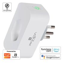Tomada Inteligente Wifi 16A Medidor Consumo Tuya PandaPlus Smartlife Alexa Google Comando Por Voz e App Bivolt 3680W