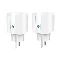 Tomada Inteligente WiFi EU 16A 20A Monitor De Energia Temporizador Controle Por Voz Alexa Google