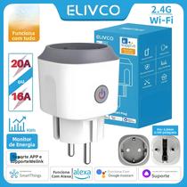 Tomada Inteligente WiFi EU16A/20A Com Monitor De Energia Controle Remoto via APP Smart Life Google