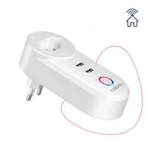 Tomada inteligente WiFi, Smart Plug Sem Fio LSPA2 Multifuncional, Controle Remoto de Eletrodomésticos Por Telefones - COIBEU