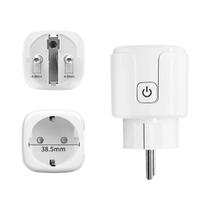 Tomada Inteligente WiFi Zigbee3.0 Plugue EU 16/20A Monitor De Energia Controle Por Voz Alexa Google