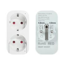 Tomada Inteligente WiFi Zigbee3.0 Plugue EU 16/20A Monitor De Energia Controle Por Voz Alexa Google