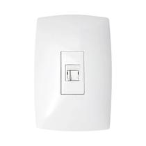 Tomada Internet Rj 45 Cat 5 Branco Placa 4x2 - Blux Home Tomada Internet Rj 45 Cat 5 Branco Placa 4x2 - Blux Home