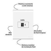 Tomada Internet Rj45 Cat6 Tramontina Linha Liz Rede Ethernet