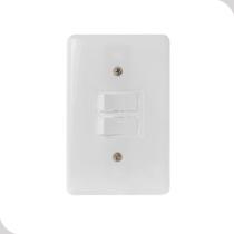 Tomada Interruptor Simples 2 Teclas 6A 250V Branca Acender Stylus