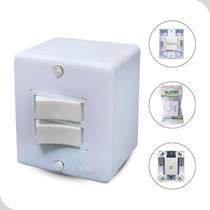 Tomada Interruptor Simples De Acender Sobrepor 6A 250V Branca Ilumi