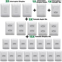 Tomada Interruptores Kit 25 Peças Tramontina Aria