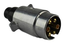 Tomada Macho Alumínio Engate 6 Polo Reboque Carretinha Carro