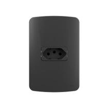 Tomada MarGirius B3 Colors 2P+T 10A com Placa 4x2 Grafite Tomada MarGirius B3 Colors 2P+T 10A com Placa 4x2 Grafite