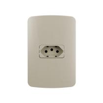 Tomada Margirius B3 Colors 2P+T 10A Com Placa 4X2 Pérola Tomada Margirius B3 Colors 2P+T 10A Com Placa 4X2 Pérola