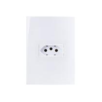 Tomada MarGirius Sleek 2P+T 20A com Placa 4x2 Branca