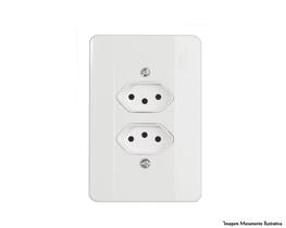 Tomada Mill Dupla 2P T C/Pl 10A/250V 39049 Trd-E4Pbm c/10pcs Tomada Mill Dupla 2P T C/Pl 10A/250V 39049 Trd-E4Pbm c/10pcs