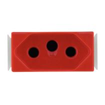 Tomada Modulo Aria Tramontina 2P+T 20A Vermelho Tomada Modulo Aria Tramontina 2P+T 20A Vermelho