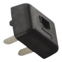 Tomada Modulo RJ11 + Telebras Com Placa Preta - Emave