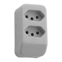 Tomada Móvel Múltipla 2P+T Dupla Fame 20A-250V~ Cinza Tomada Móvel Múltipla 2P+T Dupla Fame 20A-250V~ Cinza