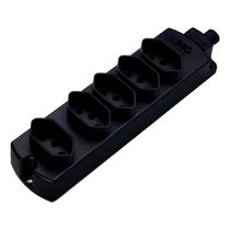 Tomada Múltipla 5 Tomadas 20A Preta Bivolt Margirius Tomada Múltipla 5 Tomadas 20A Preta Bivolt Margirius