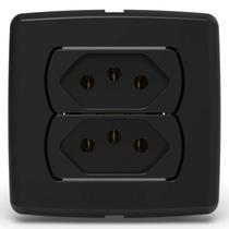 Tomada Neo Sottile Para Móveis 20A Dupla Preta Enerbras