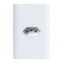 Tomada Novara Branco Horizontal 20A 4x2 com Placa Dicompel