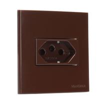 Tomada P/ Moveis Margirius 2P T 20A 250v 70x70 Marrom Sleek Tomada P/ Moveis Margirius 2P T 20A 250v 70x70 Marrom Sleek