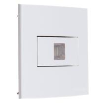 Tomada P/ Moveis RJ11 4 Fios 70x70 Branca Sleek Margirius Tomada P/ Moveis RJ11 4 Fios 70x70 Branca Sleek Margirius