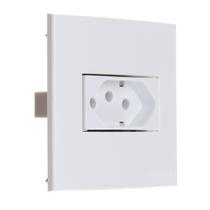 Tomada P/ Movel Margirius 2P T 10A 250v 70x70 Branca Sleek Tomada P/ Movel Margirius 2P T 10A 250v 70x70 Branca Sleek