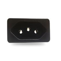 Tomada P/Painel Retangular 2P+T 10A/250V PT