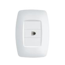 Tomada p/ Telefone RJ11 2 vias Com Placa 4x2 Fame Elegance