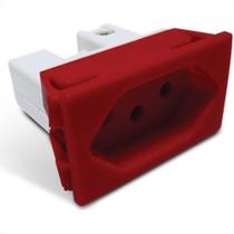 Tomada Painel Steck Com Borne 20A 250V Vermelha S8623 Tomada Painel Steck Com Borne 20A 250V Vermelha S8623