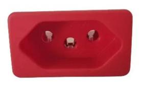 Tomada Para Aparelhos Embutir 2p+t 10a Vermelha