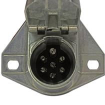 Tomada para Carreta Fêmea 7 Polos Alumínio Polido Super Reforçada Redonda - DNI8352