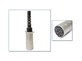 Tomada para Carreta Macho 7 Polos Alumínio Polido Redondo - Engatcar - 7200