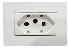 Tomada Para Móveis Margirius 2p+t 10A 250V Branca