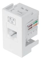 Tomada Para Rede Informática Rj45 Categoria 5e 8 Vias Evidence Modulare Blanc FAME Tomada Para Rede Informática Rj45 Categoria 5e 8 Vias Evidence Modulare Blanc FAME