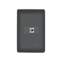 Tomada Para Telefone Fame Habitat Black Rj11 4 Vias Com Placa 4x2 Preto Tomada Para Telefone Fame Habitat Black Rj11 4 Vias Com Placa 4x2 Preto