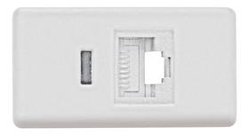 Tomada Para Telefone RJ11 Termoplástico C/ Componente Metálico Modular Branco - Tramontina Liz