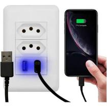 Tomada parede entradas usb carregador universal bivolt - JWCOM