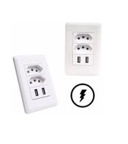 Tomada Parede Entradas Usb Carregador Universal Dispositivo